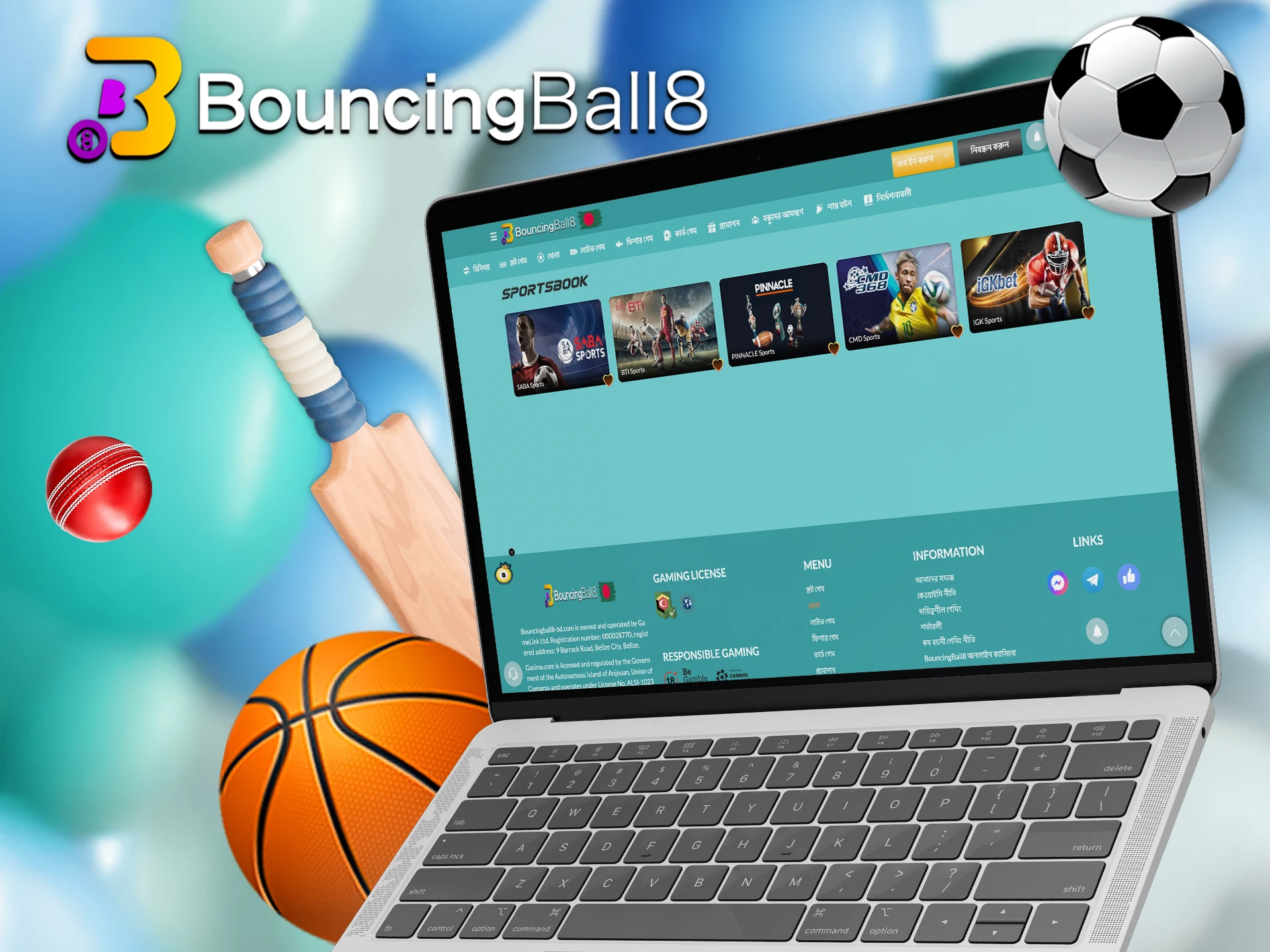BouncingBall8-এ বিভিন্ন খেলার উপর আপনার বাজি ধরুন।